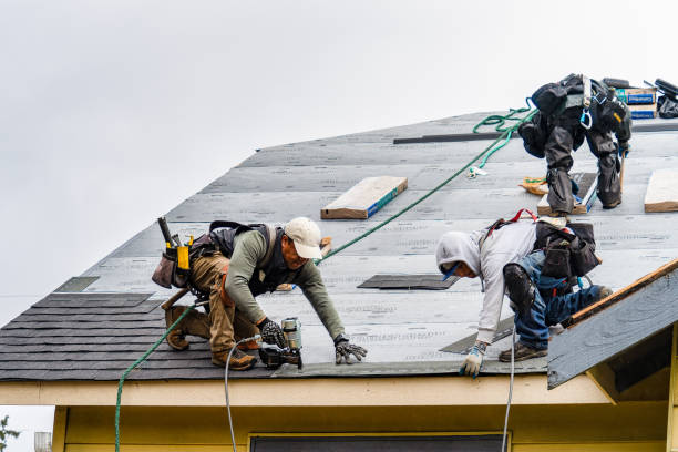 Professional Gutter Installation technician working in Bartow, GA